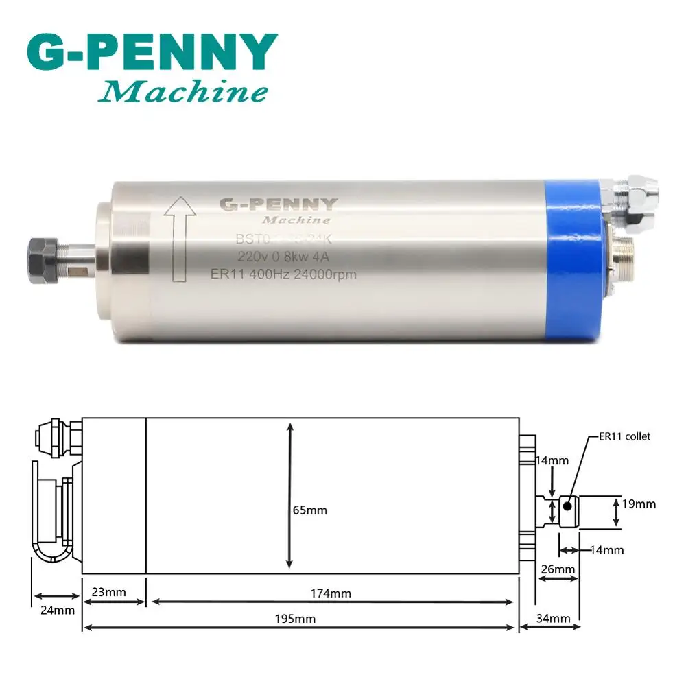 Фрезерный станок с ЧПУ и алюминиевым креплением 65 мм 800 Вт ER11|motor brush|motor developementmotor