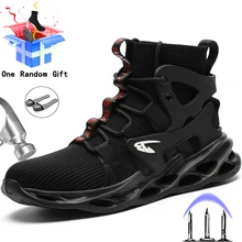 Bottes de sécurité pour le travail, chaussures d'hiver, chaussures de sécurité indestructibles pour hommes, baskets de travail pour hommes, chaussures à bout en acier, nouvelle collection 2021