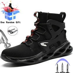 Bottes de sécurité pour le travail, chaussures d'hiver, chaussures de sécurité indestructibles pour hommes, baskets de travail pour hommes, chaussures à bout en acier, nouvelle collection 2021 