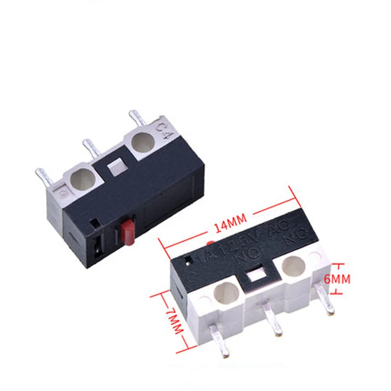 10 PCS Small Limit Microswitch Car Switch Scroll Wheel Microswitch Curved Foot Arc Handle Mouse Switch