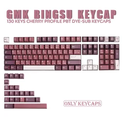 Capuchons de touches de clavier en PBT, 130 touches, profil Cherry, personnalisé, GMK Bingsu, pour clavier mécanique, disposition 61, 64, 84, 108 
