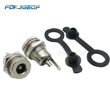 

5pce/LOT DC099 5.5 mm x 2.1mm DC Power Jack Socket Female Panel Mount Connector Metal DC-099 Open Hole 11MM 5.5*2.1 5.5*2.5