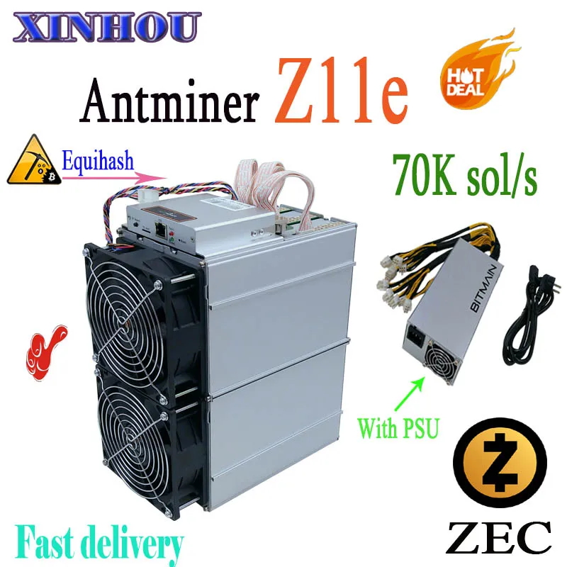 Asic ZCASH Equihash Miner Antminer Z11e 70k ZEC ZEN Miner с БП лучше чем A9 Z9mini Z9 T2T T3 T17 S17 Z1 Whatsminer M3 M3X