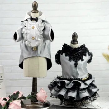 

New Cute Dog Princess Dress Tutu Skirt Puppy Pet Cat Luxury Princess Wedding Party Dress Dog Tuxedo Chihuahua Clothess/