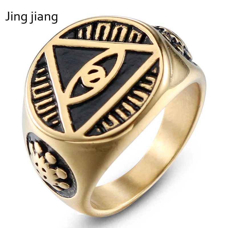 Jing Jiang мужское кольцо из нержавеющей стали металлическое панк модное