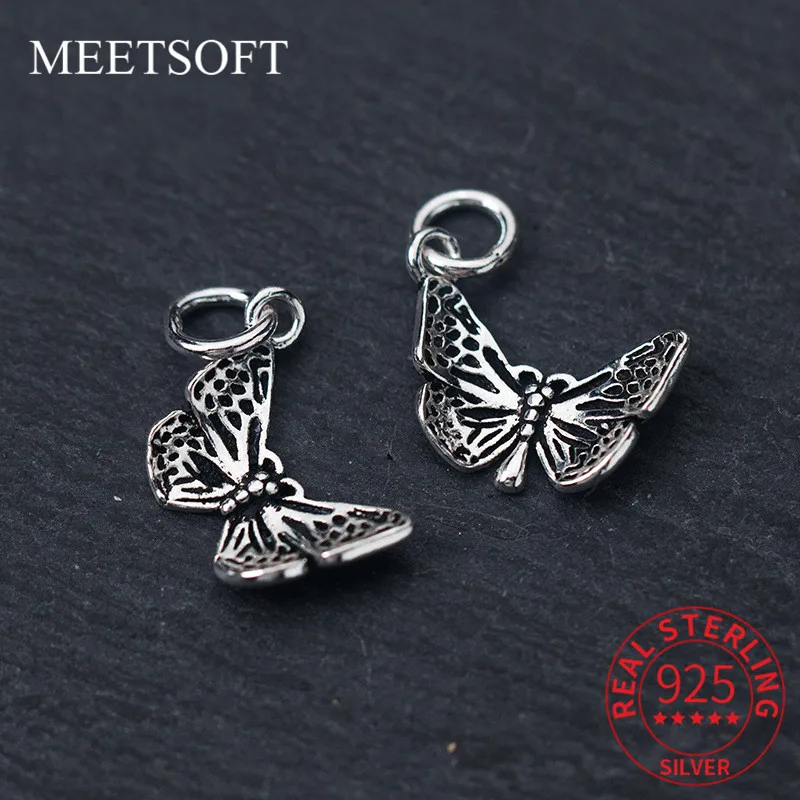 P1084 30pc Tibetan Silver butterfly Charm Beads Pendant accessories wholesale 