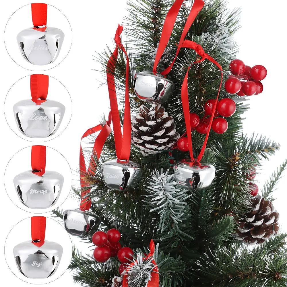 Decorazione Albero Craft Holiday Christmas Jingle Bells Joy Christmas Believe Bells Ornament