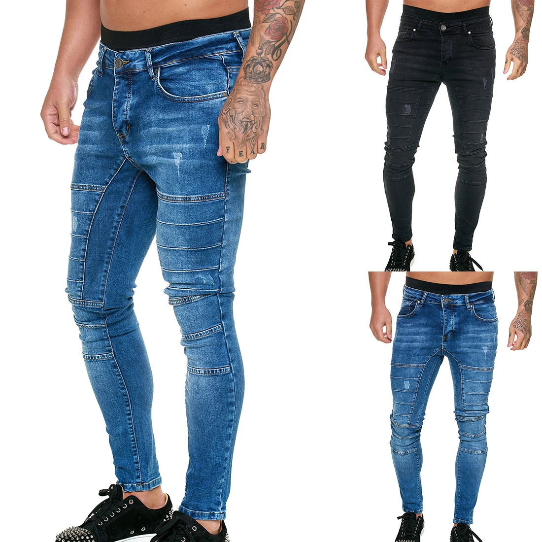 Mens Skinny Jeans 2020 Super Skinny Jeans Men gym sports Stretch Denim Pants Elastic Waist Big plus Size European Mens Skinny Jeans 2020 Super Skinny Jeans Men gym sports Stretch Denim Pants Elastic Waist Big plus Size European