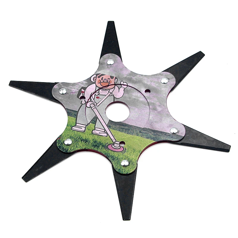 

Six-leaf knife Farm mower, lawn machine, carbide, blade Lawn Mower Blade Manganese Steel Grass Trimmer Brush Cutter Head