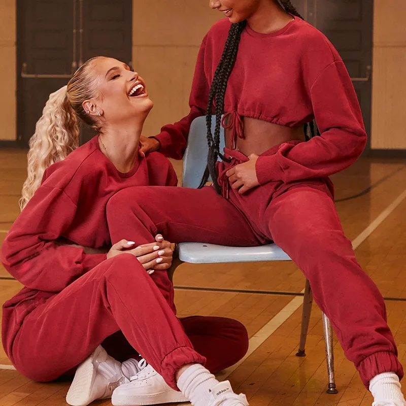 Комплект из 2 предметов женский свитер большого размера осенняя спортивная