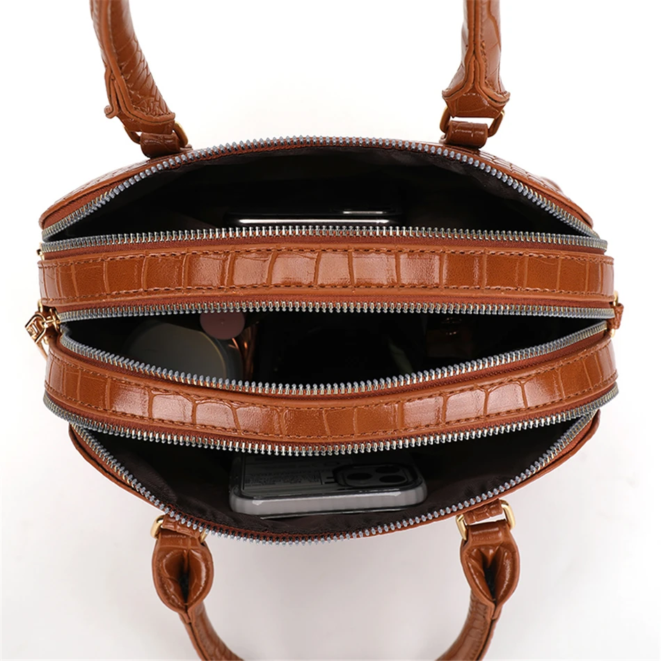 Fashion Genuine Leather Purse and Handbags Ladies Designer Handbags Casual Women Shoulder Bags Sac