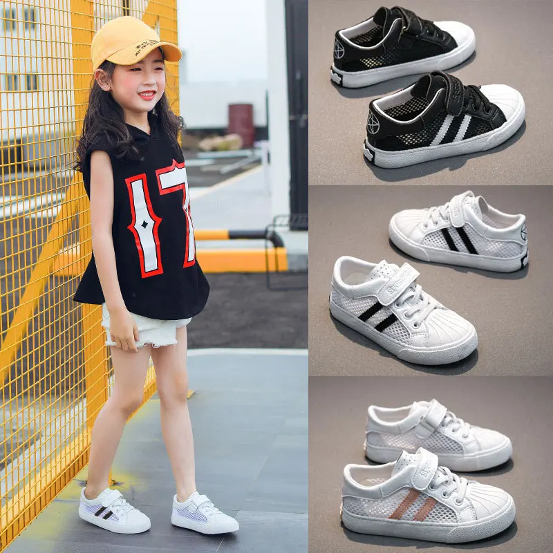 

Summer New Style Unisex PU Leather Shell Head Casual Mesh Men And Women CHILDREN'S Sandals Velcro Breathable CHILDREN'S Shoes