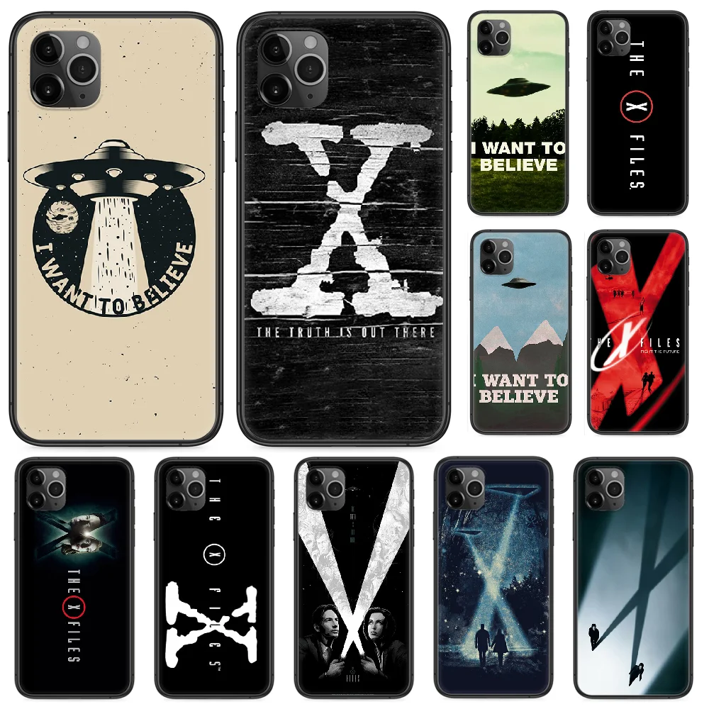 Чехол для телефона с надписью I want to believe iphone 4 4s 5 5S SE 5C 6 6S 7 8 plus X XS XR 11 PRO MAX 2020 black funda