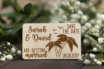 

Hawaii Wedding Save The Date magnet, Beach Save the Date Magnet, Beach Wedding Magnet,Palm Tree Save The Date, Personalized Wed