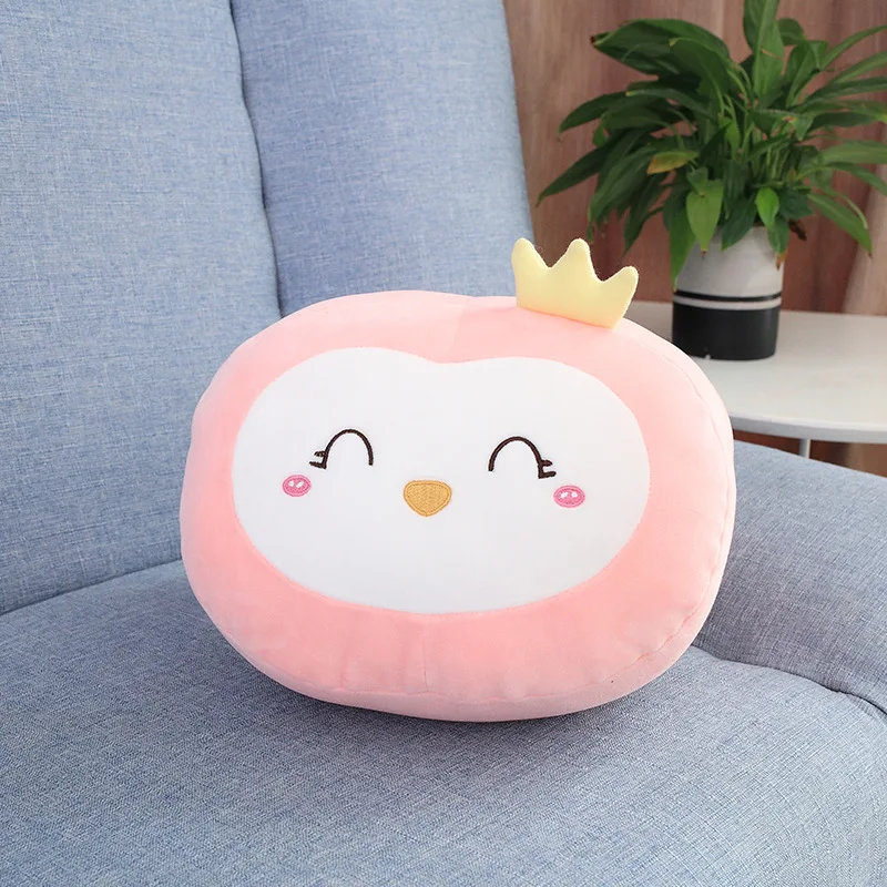 Креативная игрушка милые Мультяшные животные ручная грелка Подушка зимний Пингвин вниз хлопок ручная накидка подарок для девочек - Цвет: QE