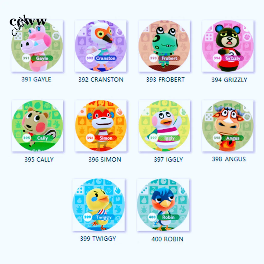 Series4-391-400-Animal-Crossing-Amiibo-Villager-New-Horizons-NFC-Mini-Coin-Card-For-NS-Switch