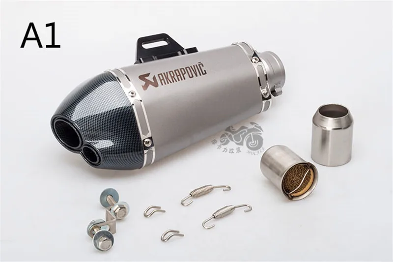 51 мм AKRAPOVIC Мотоцикл выхлопная труба модифицированный глушитель Yoshimura двойной рот большой шестигранный выхлопной MSX125 R15 NINJIA250 - Цвет: A1