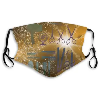 

Fillter Cloth for Women Shiny Yellow Star Warm Cold Cloth Dustproof Ear Loops for Travel Double Protection