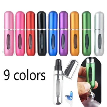 

100pcs 5ml Travel Mini Refillable Conveniet Empty Atomizer Perfume Bottles Scent Pump Spray Case airless pump cosmetic container