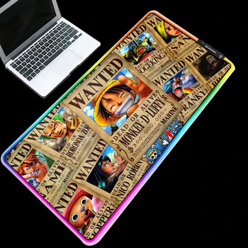 

Yuzuoan Anime Game Mouse Pad One Piece King Size RGB Game Mouse Pad Thicken Lock-edge Wear-resistant Office Desktop Computer Mat