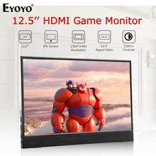 Eyoyo EM12S 12.5 "2560X1440 IPS Draagbare Gaming monitor Dunne Dubbele Mini HDMI Lcd-scherm Monitor Voor laptop PC XBox PS4(China)