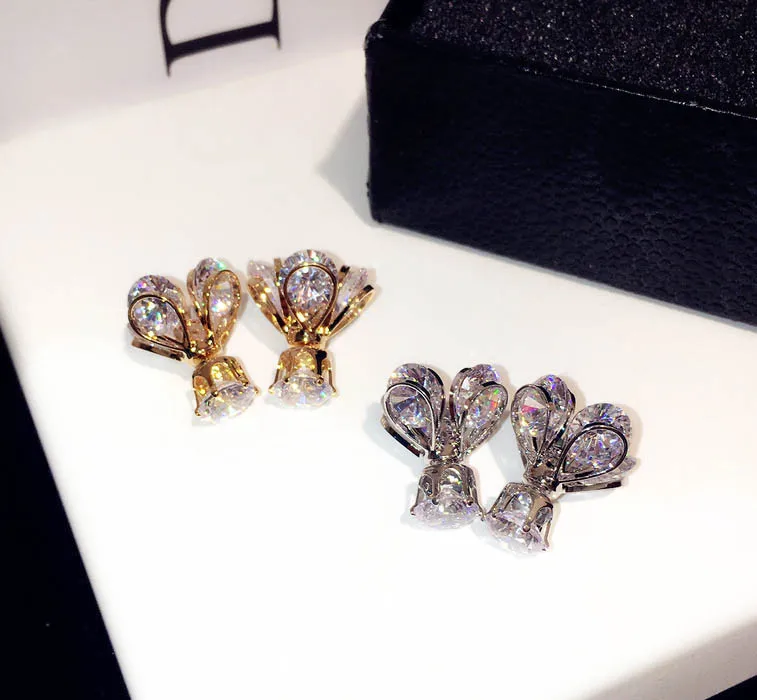 

Fashion Sparking Zircon 925 Sterling Silver Ear Stud Earrings for Women Detachable Multipurpose Cute Firefly Delicate Earrings
