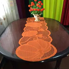 Украшения для Хеллоуина, тыква, кленовый лист, кружевная скатерть, скатерть на стол, украшение на День Благодарения, вечерние, свадебные украшения