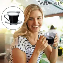 Боросиликатное стекло двойная Изолированная стеклянная чашка с подстаканником для чая кофе латте эспрессо ледяной чай