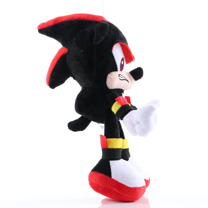 28cm Sonic Plush Doll Black Blue Yellow Hedgehog Soft Stuffed Toy Hot Game Shadow Knuckles Tails For Children Christmas Gifts