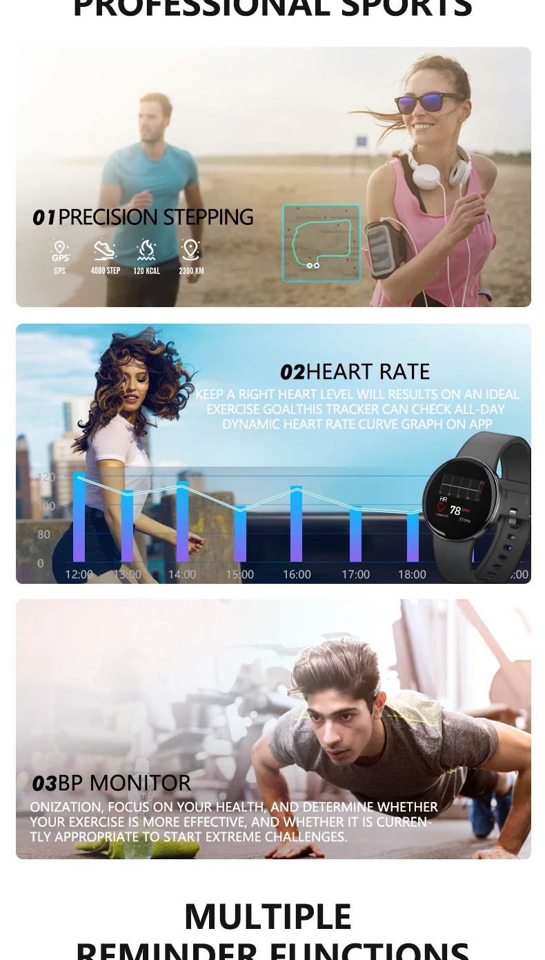Новые смарт-часы, водонепроницаемые, трекер, часы, пульсометр, монитор артериального давления, умные часы, спортивный браслет для женщин и мужчин, для Android Ios