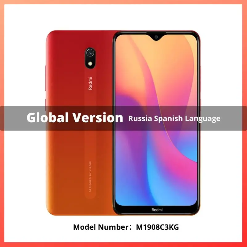 In Stock Xiaomi Redmi 8A Глобальная версия 2 Гб оперативной памяти, 32 Гб встроенной памяти, Смартфон Snapdragon 439 Octa Core 5000 мАч 6,2" 12MP Камера 4G мобильный телефон чехол для мобильного телефона - Цвет: Orange