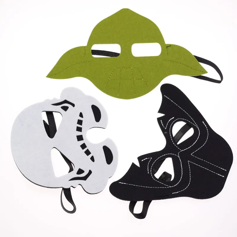 

Star Wars Face Masks Darth Vader Yoda Commando Superhero Halloween Costumes Cosplay Eye Mask Kids Birthday Party DIY Xmas 3pcs