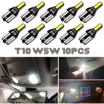 

10PCS W5W T10 LED Canbus Car Lights For Hyundai Porsche Fiat Seat Jaguar Nissan Auto Trunk Light Xenon 194 168 Interior Light