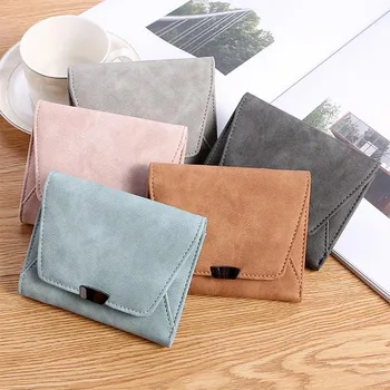

MAIOUMY Coin Purse Fashion Pure Color Women Wallet Business Credit Card Holder Wallet Purses Women Small Fresh Clutch Bag Wallet