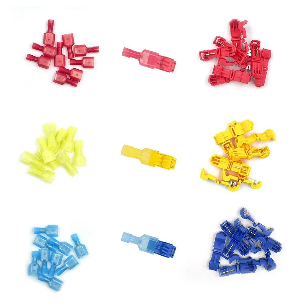 60 Pieces 30 Pairs Quick Cable Connectors Snap Lock Wire Terminals