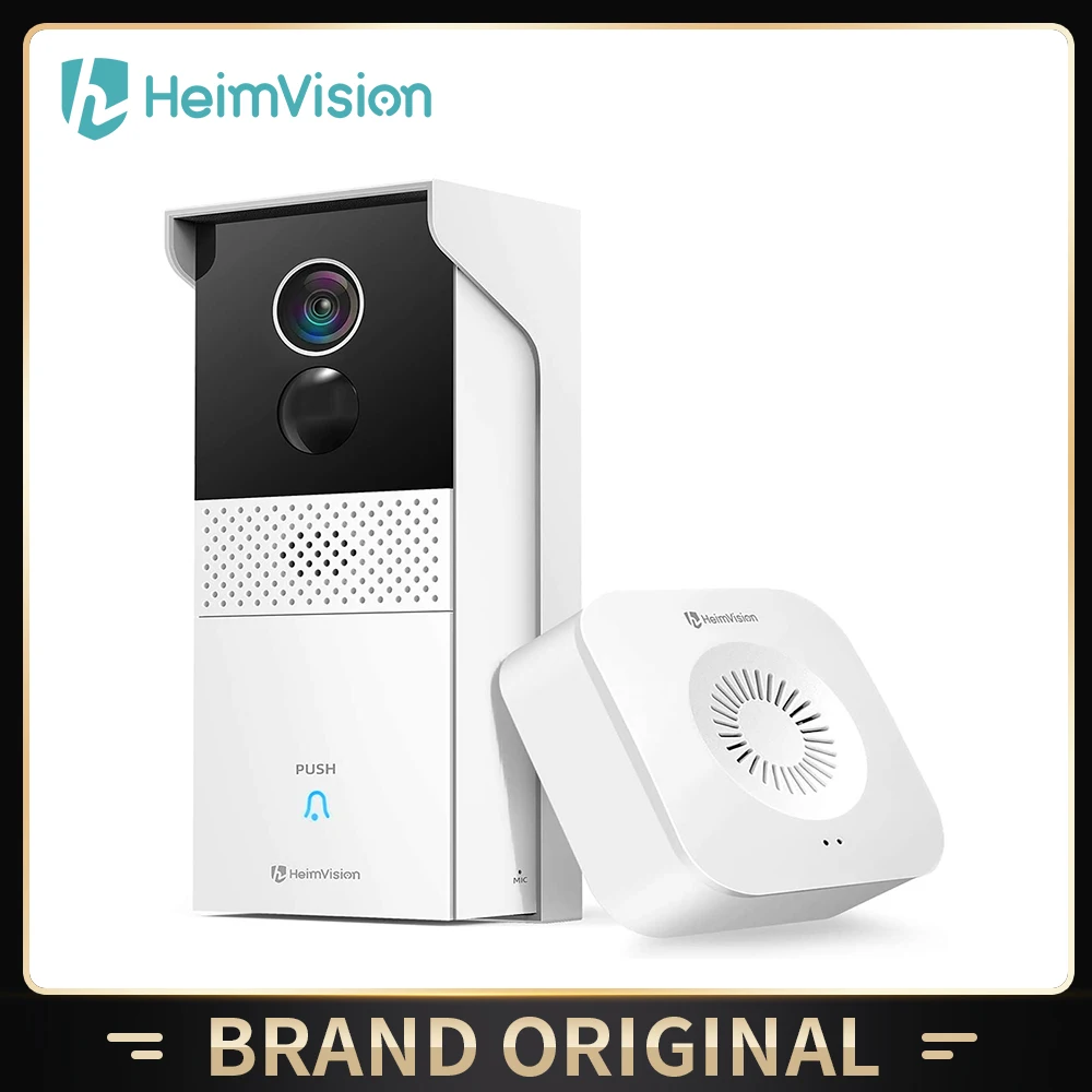 HeimVision-timbre de puerta inalámbrico HMBA1MQ 1080P, visión más amplia, acceso remoto, visión nocturna, resistente a la intemperie, alimentado por batería