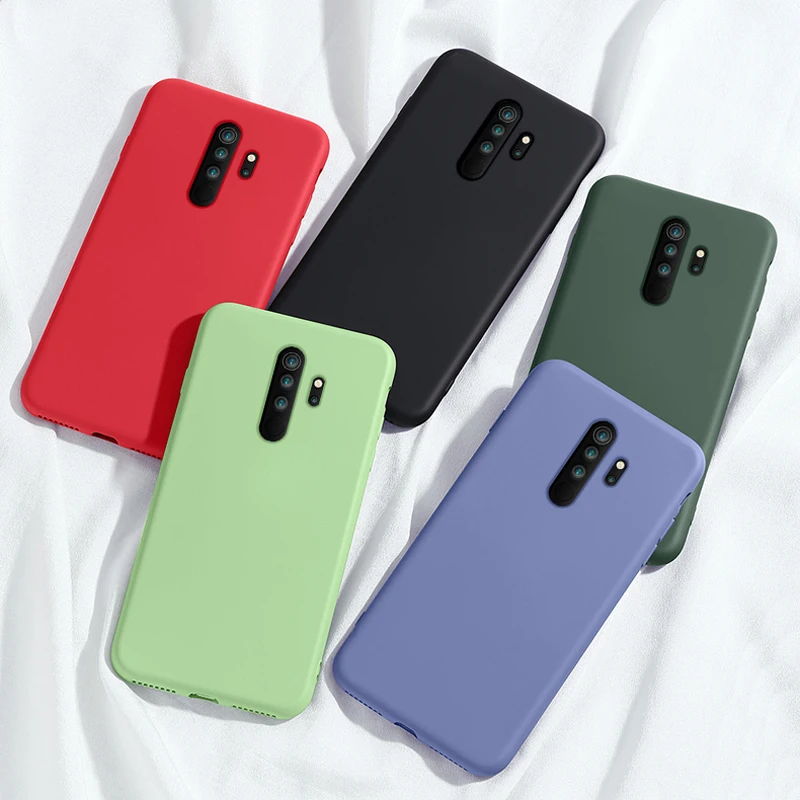 Чехол для Xiaomi чехол из жидкого силикона Ударопрочный Мягкий бампер телефона 9 Pro