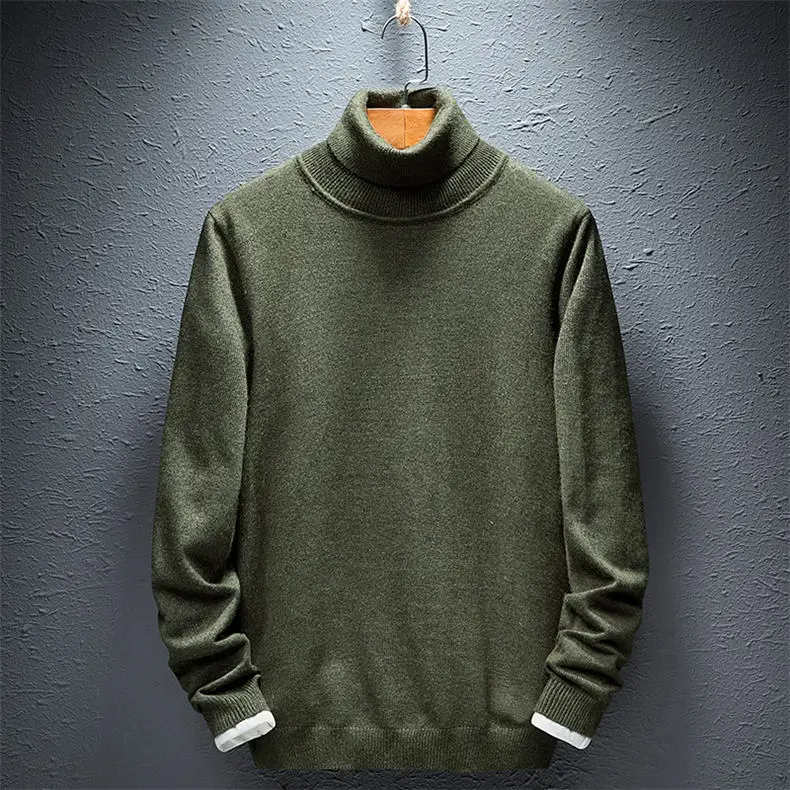 2019 Autumn New High Neck Sweaters Men Turtlenck Pullovers Male Winter Men Turtle-neck Sweater Jumpers MuLS Brand Plus Size 5XL 01