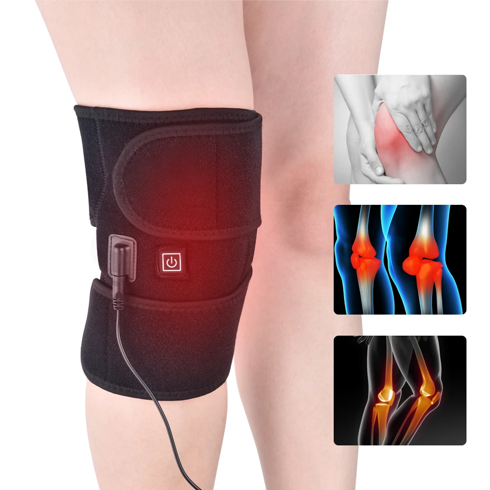 Электрический наколенник с 3 уровнями температуры нагрева коленного сустава спортивные ушибы наколенники для боли в колене Relef