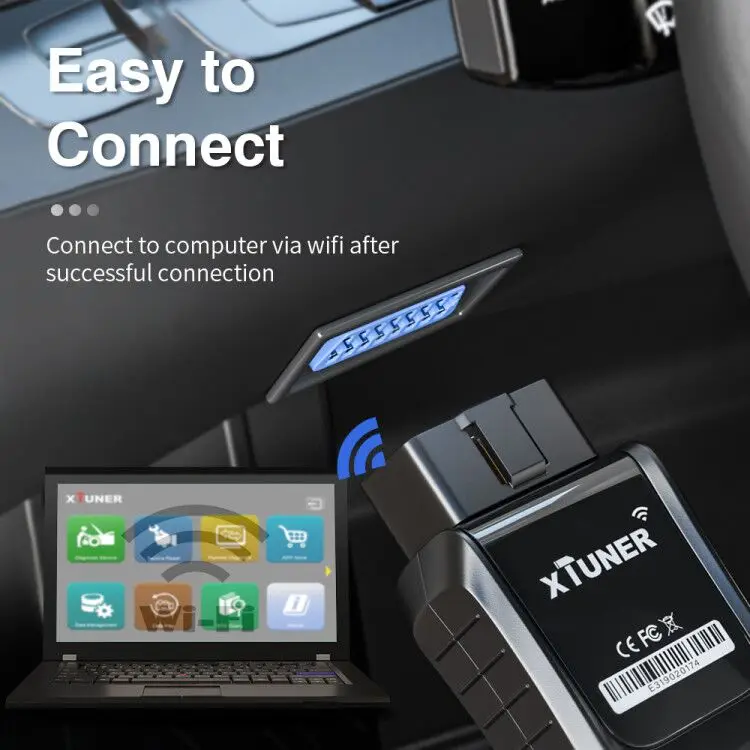Xтюнер E3 E1OBD2 автомобильный диагностический инструмент Wifi ODB2 ABS Двигатель SRS