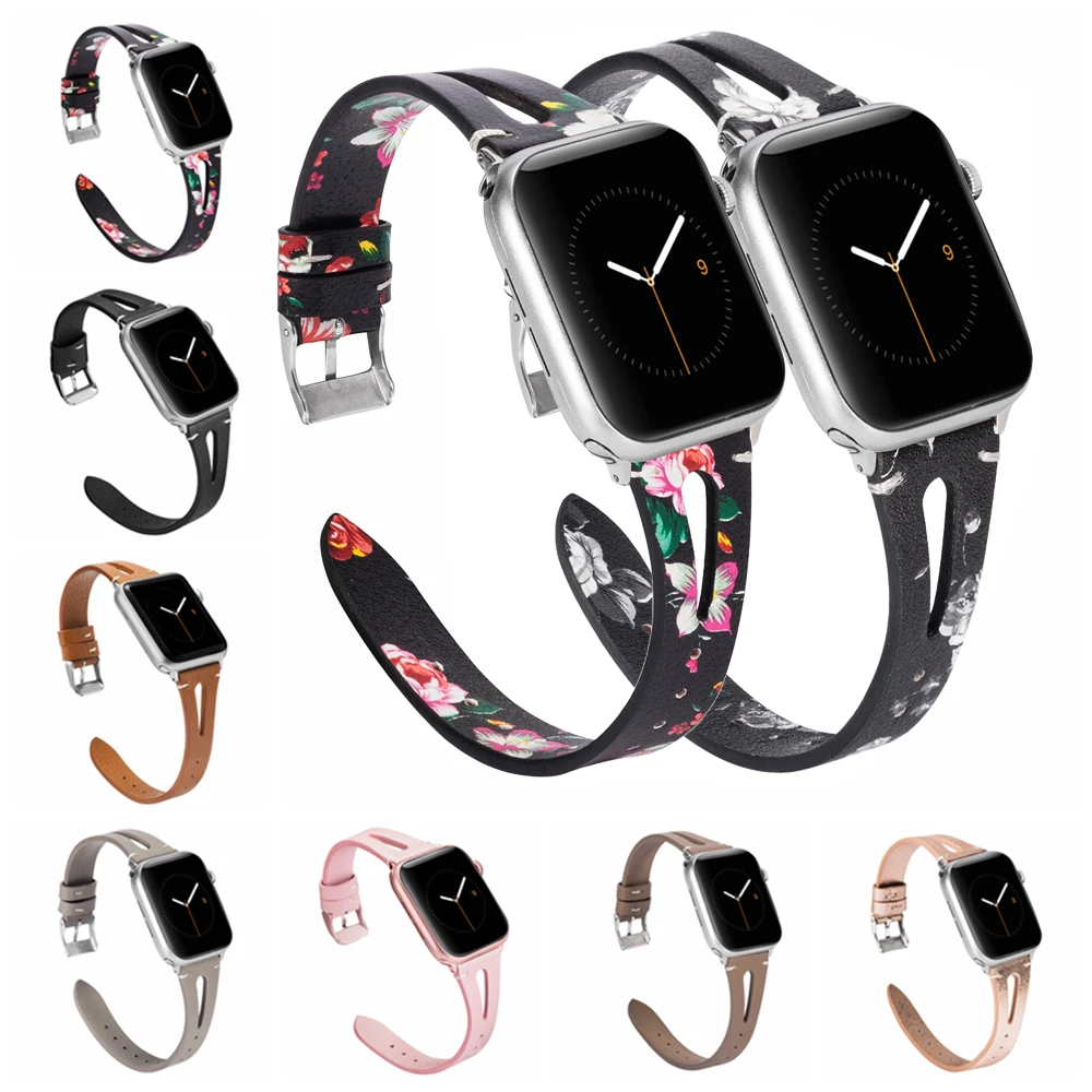 Подходит для кожаных часов Apple Watch 38 мм/42 мм женские сменные полосы для iWatch элегантный женский внешний вид мягкий 44 мм 40 мм