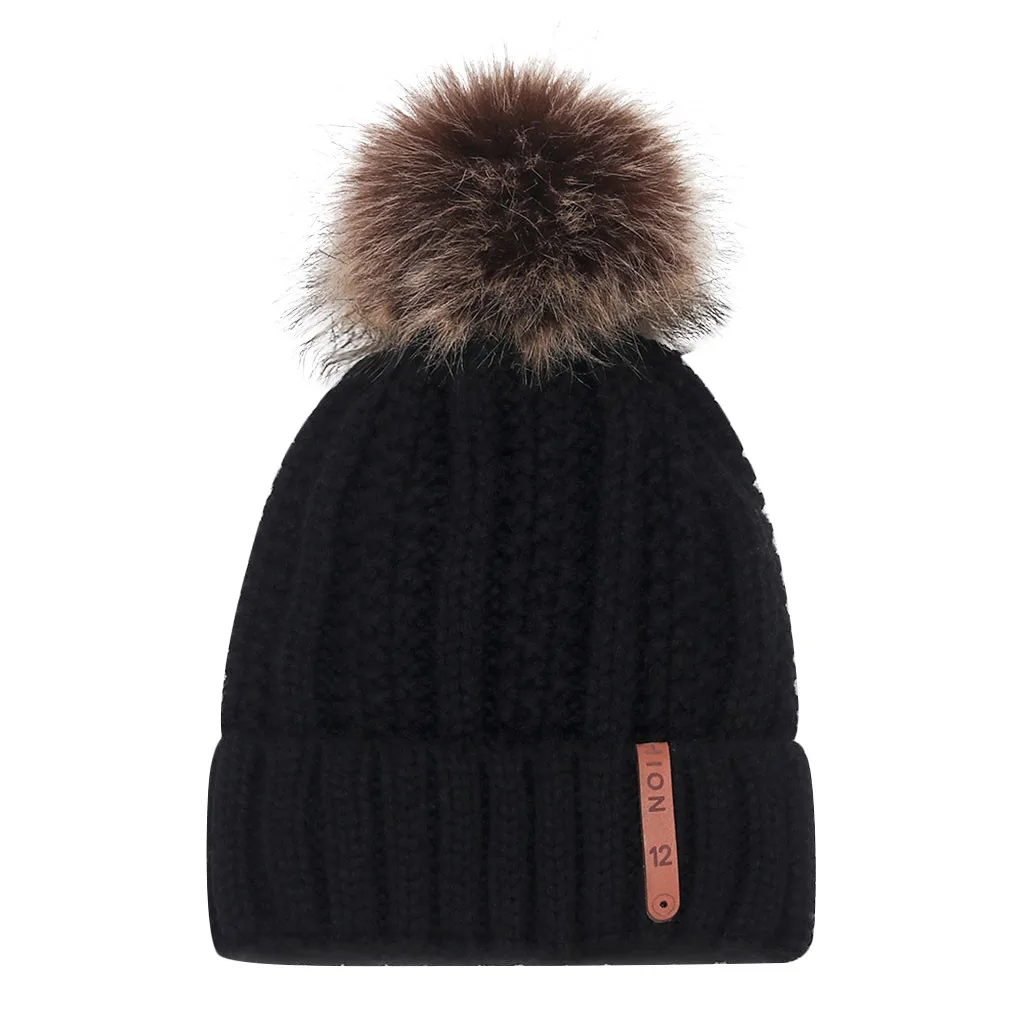 ACCGLORY зимняя меховая шапка с кроличьим мехом для женщин, русский вязаный натуральный мех, шапка, зимняя теплая шапка, модная брендовая ветрозащитная шапка - Цвет: BK