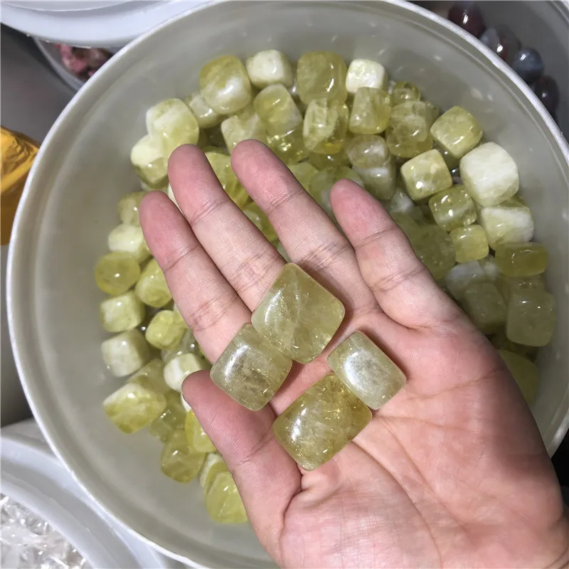 

100g Natural Citrine Stone Yellow Quartz Crystal Cube Tumbled Stone Healing Decoration Natural Stones and Minerals