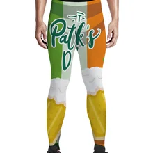 День Святого Патрика, ирландский флаг, зеленая туманность, трилистник, пивные брюки, мужские Леггинсы с карманами, пижамы, вечерние, для повседневного использования, износостойкость