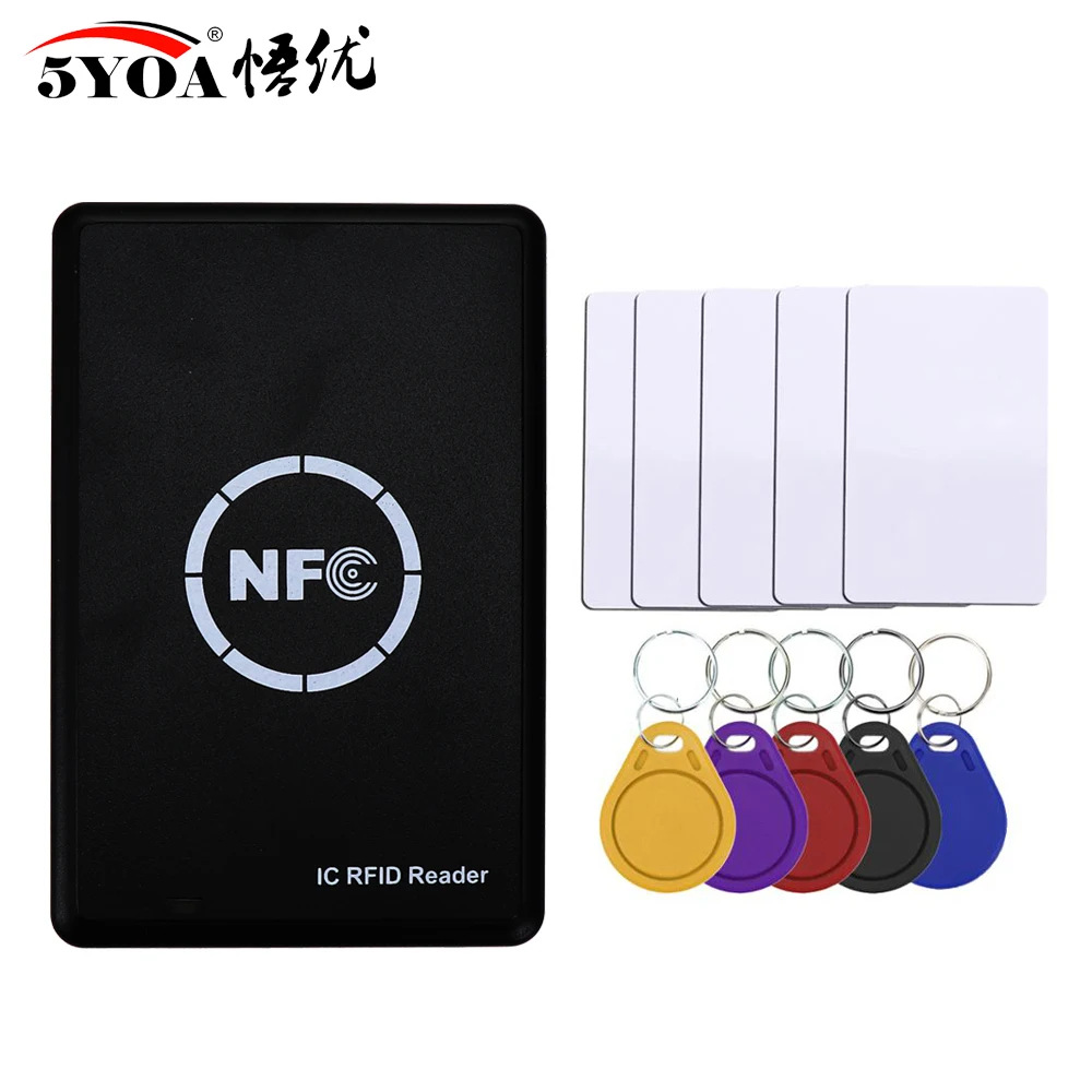 5YOA NFC Card Reader Writer RFID Copier Duplicator 13.56MHz USB