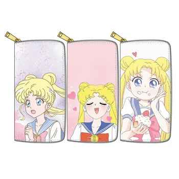 

Anime Sailor moon wallet women Japanese cartoon multi-function PU leather purses cosplay handbag girl kawaii birthday present