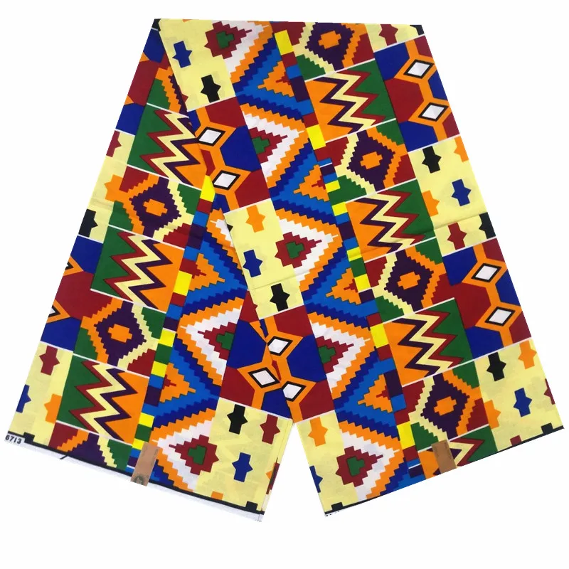 Kente оригинальный настоящий воск 6 ярдов африканская ткань с принтом оптовая