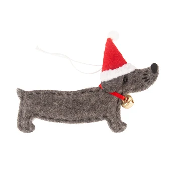 

4 Pcs/SET Dog Shape Hanging Cute Xmas Hanging Ornaments Unique Dachshund Shape Pendants Banquet Hanging Decor Christmas Props