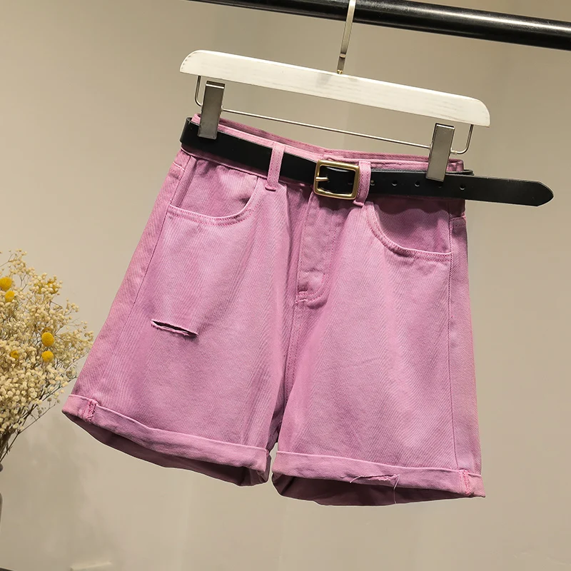 

Classic fashion Women's Shorts Denim Shorts Cotton Candy Color Short Jeans For Women Mid Waist hight quality women short jeans