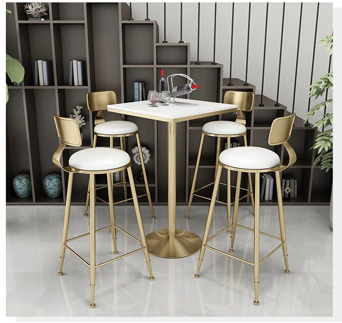 Iron bar tables and chairs simple fresh tea shop tables and chairs net red bar combination high dining chair s